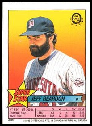 33 Jeff Reardon